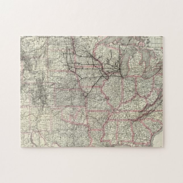 Chicago Milwaukee och St Paul Ry och anslutningar Pussel (Horisontell)