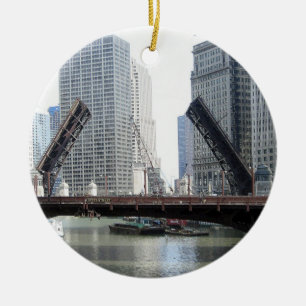 Chicago… minnessak julgransprydnad keramik