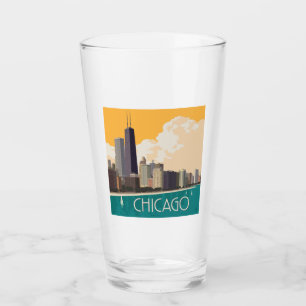 Chicago Modern Skyline Glaskopp