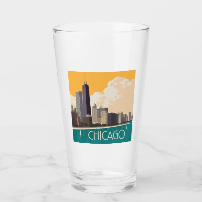 Chicago | Modern Skyline Glaskopp (Framsida)