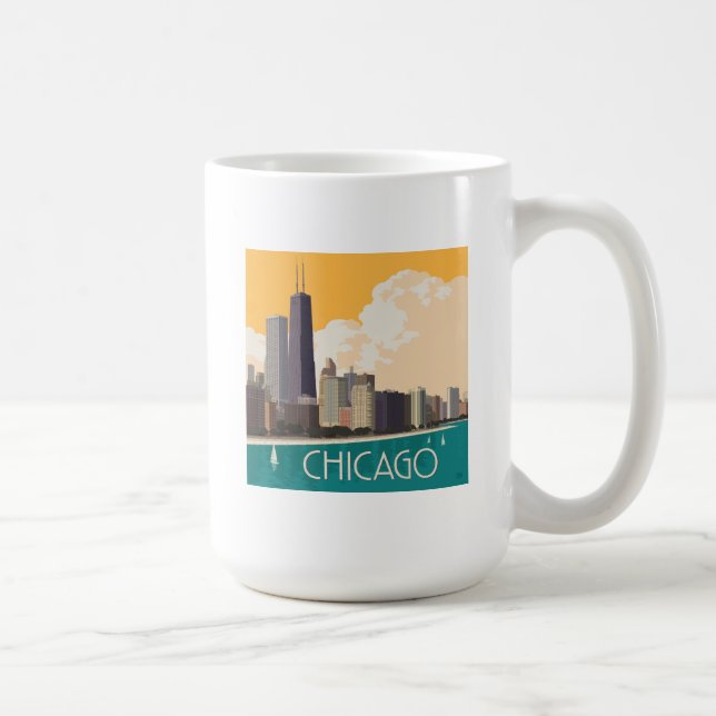 Chicago | Modern Skyline Kaffemugg (Höger)