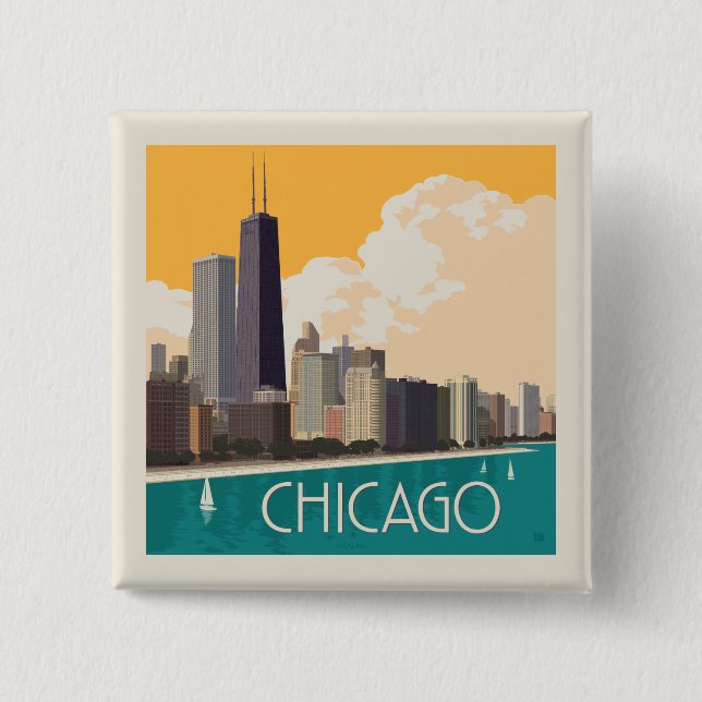 Chicago | Modern Skyline Knapp (Framsida)