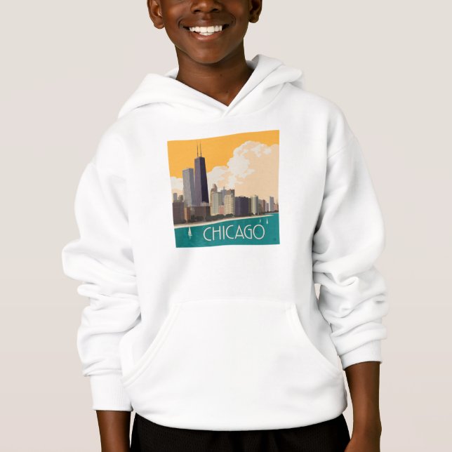 Chicago | Modern Skyline T Shirt (Framsida)