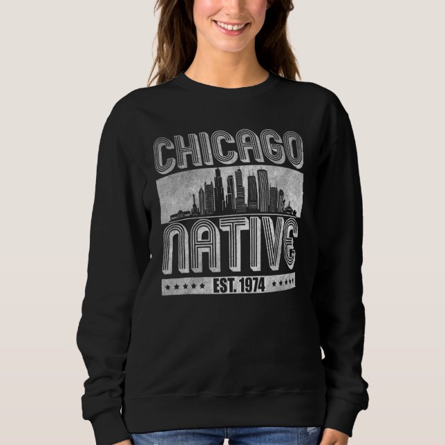 Chicago Native Est. 1974 T Shirt (Framsida)