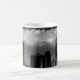 Chicago Nature Scene Byggnad Torn Art Sketch Kaffemugg