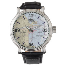 Chicago Nautical Chart Watch Armbandsur