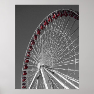 Chicago Navy Pier Ferris-hjul Poster