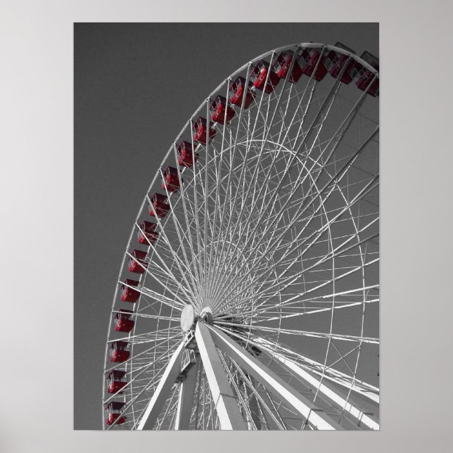 Chicago Navy Pier Ferris-hjul Poster (Framsidan)