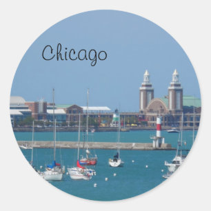 Chicago Navy Pier Runt Klistermärke