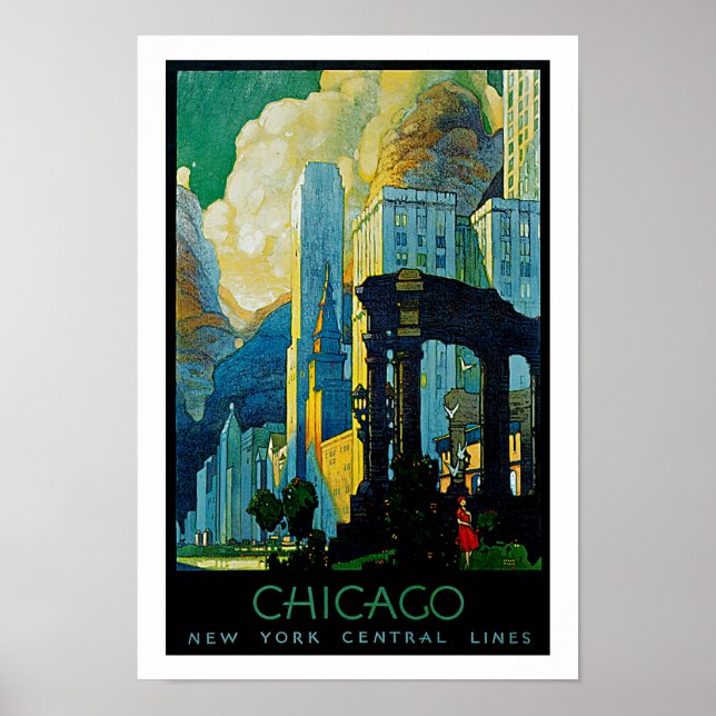 Chicago ~ New York Central Linjer Poster (Framsidan)