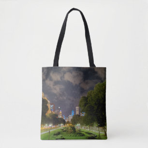 Chicago Night Himlar Tote Bag Tygkasse