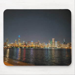 Chicago Night Skyline mousepad Musmatta