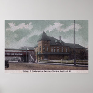 Chicago & nordvästlig järnväg station poster