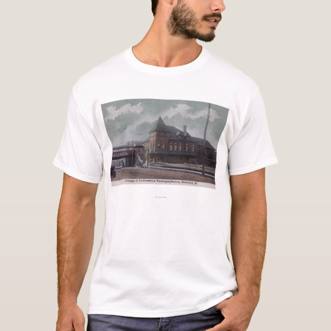 Chicago & nordvästlig järnväg station tee shirt (Framsida)