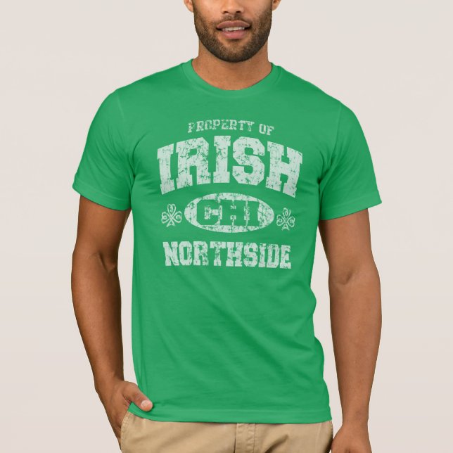 Chicago Northside irländare Tee Shirt (Framsida)