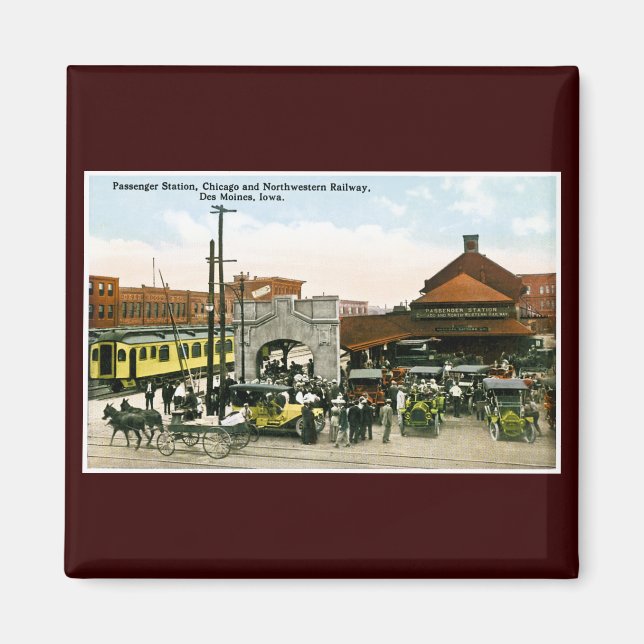 Chicago & Northwest Railway, Des Moines, Iowa Magnet (Framsidan)