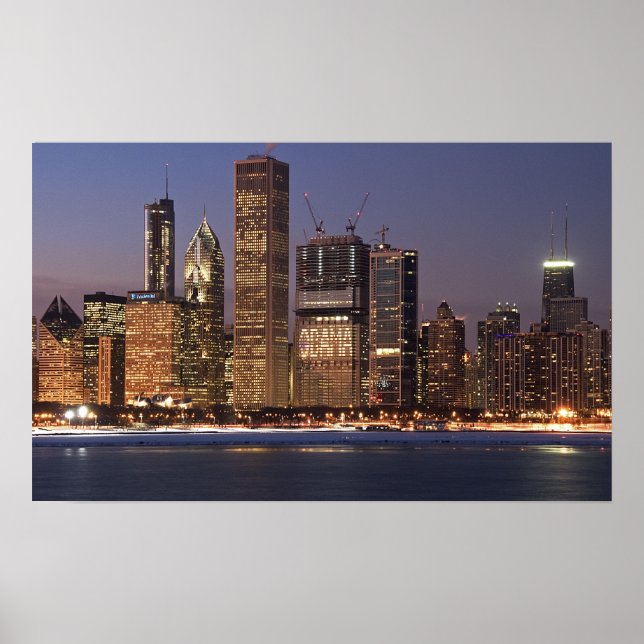 Chicago Obama Skyline Poster (Framsidan)