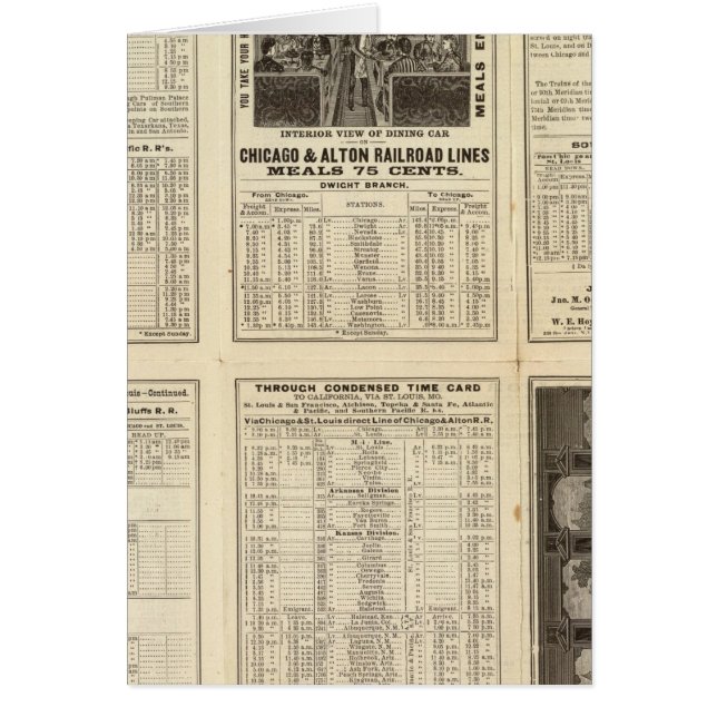 Chicago och Alton Railroad 2 Hälsningskort (Framsidan)