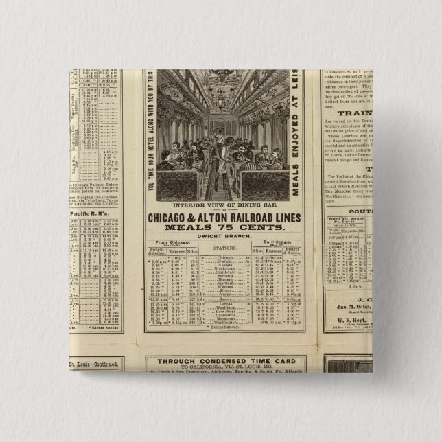 Chicago och Alton Railroad 2 Knapp (Framsida)