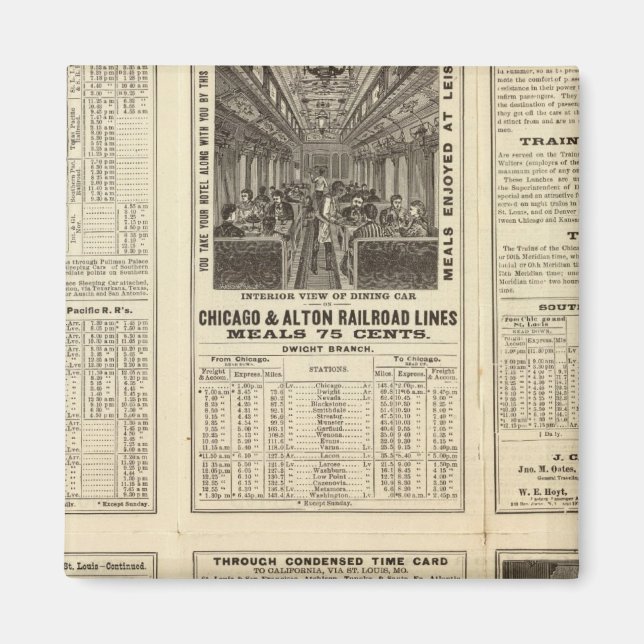 Chicago och Alton Railroad 2 Magnet (Framsidan)