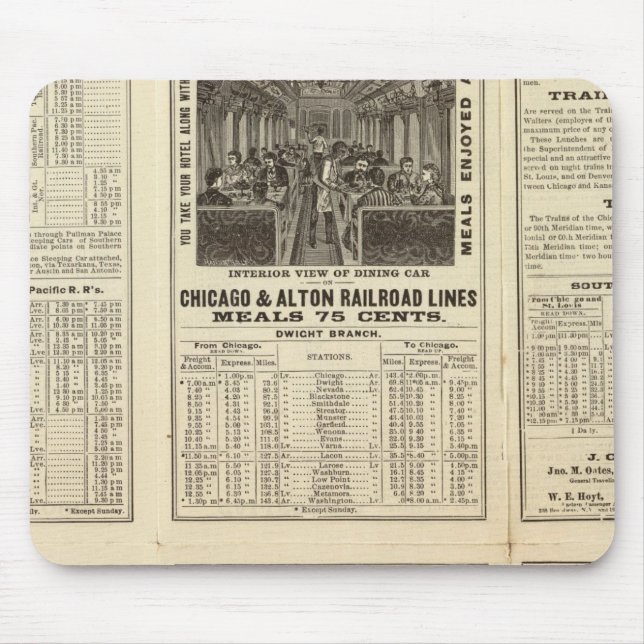 Chicago och Alton Railroad 2 Musmatta (Framsidan)