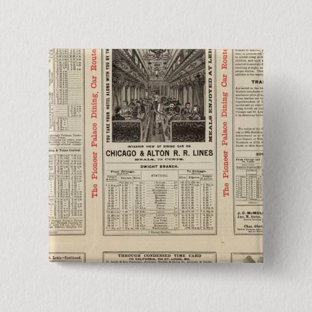 Chicago och Alton Railroad 3 Knapp (Framsida)