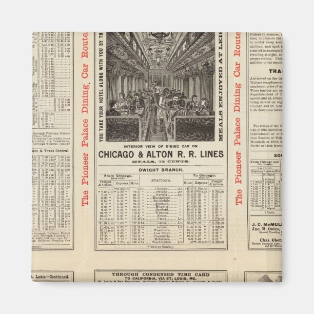 Chicago och Alton Railroad 3 Magnet (Framsidan)