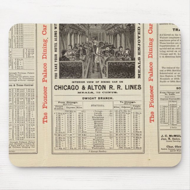 Chicago och Alton Railroad 3 Musmatta (Framsidan)