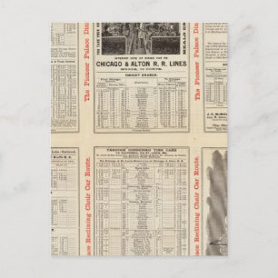 Chicago och Alton Railroad 3 Vykort