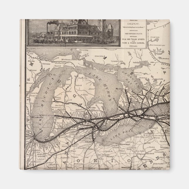 Chicago och Grand Trunk Railway Magnet (Framsidan)
