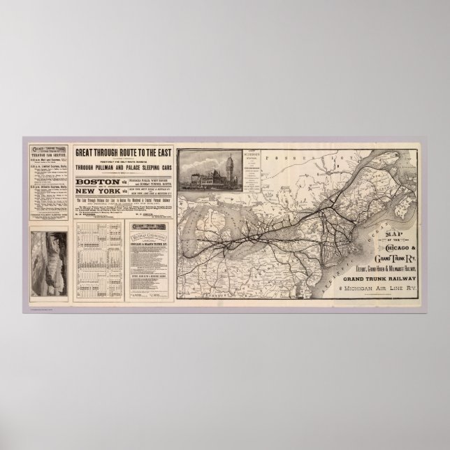 Chicago och Grand Trunk Railway Poster (Framsidan)