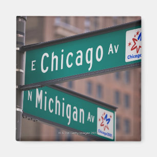 Chicago och Michigan avenysignposts, Chicago, Magnet