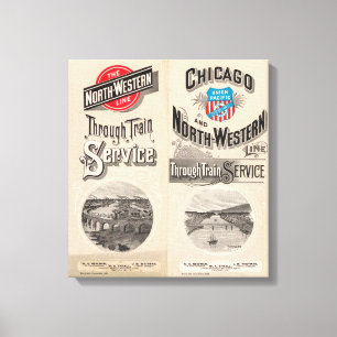 Chicago och norr westernt fodrar canvastryck