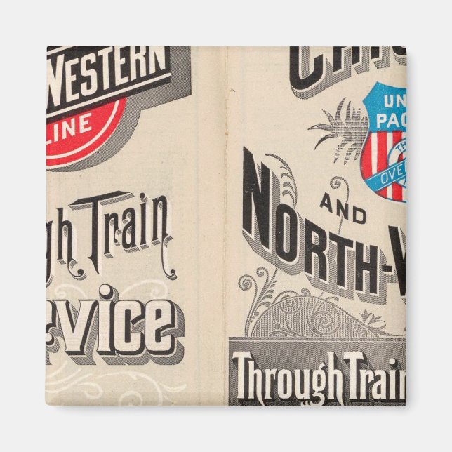 Chicago och North Western Line Magnet (Framsidan)