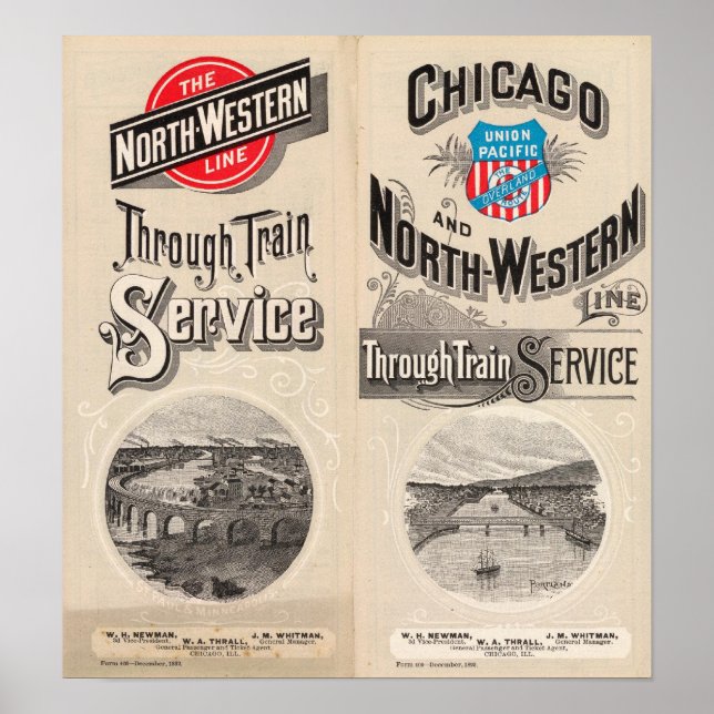 Chicago och North Western Line Poster (Framsidan)