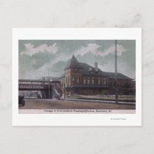 Chicago och Northwest Railway Station Vykort