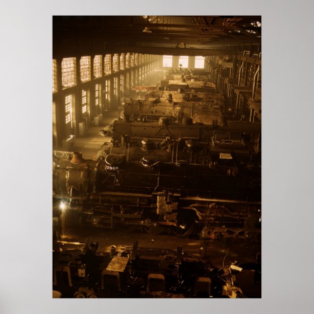 Chicago och Northwest RR Shop Poster (Framsidan)