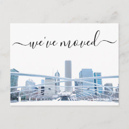 Chicago Office Flytta Announcement Postcard Meddelande Vykort
