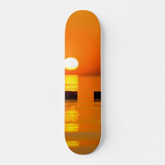 Chicago Orange Galore Morgon Mini Skateboard Bräda 18,5 Cm (Framsida)