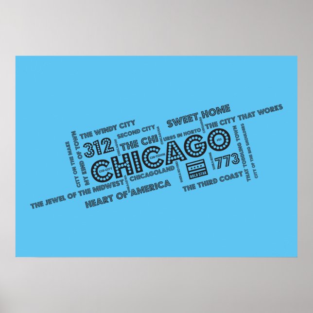 Chicago Ord Cloud Poster (Framsidan)