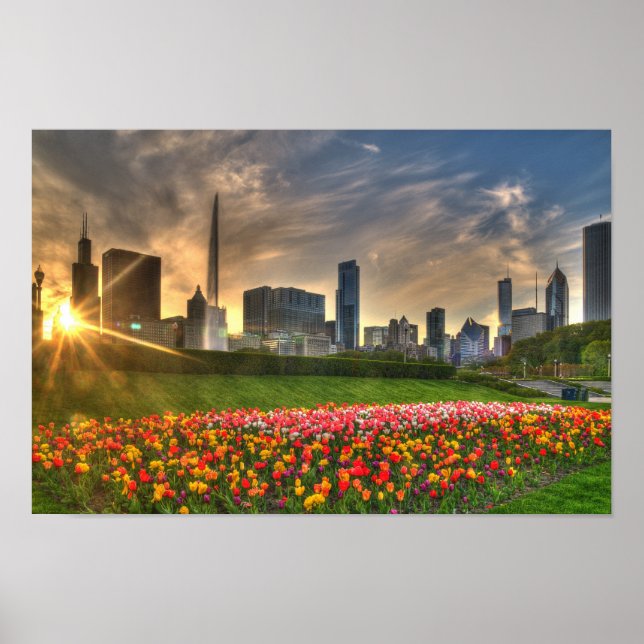 Chicago på canvas poster (Framsidan)