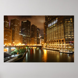 Chicago på natten poster
