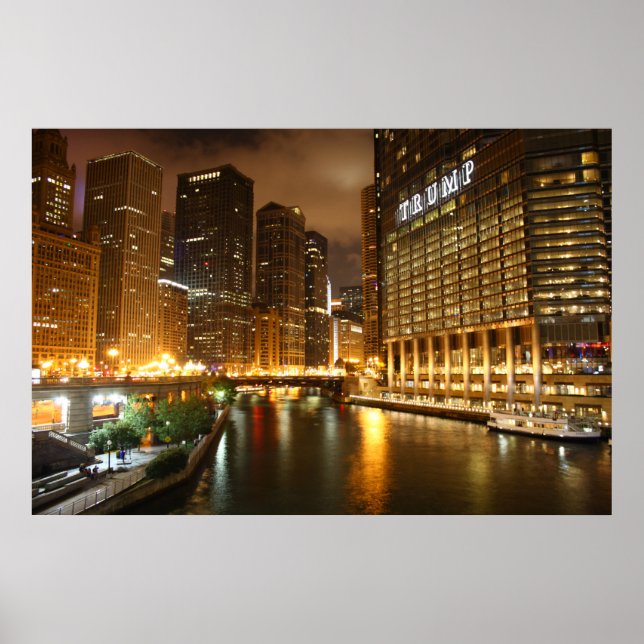 Chicago på natten poster (Framsidan)