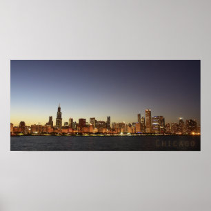 Chicago på natten poster