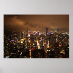 Chicago på natten poster