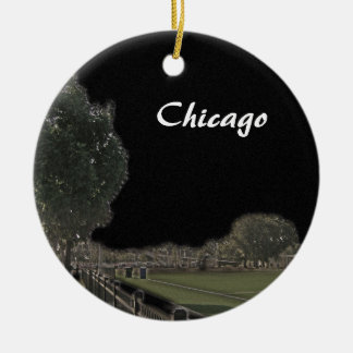 Chicago Park Blackened Himmel Julgransprydnad Keramik