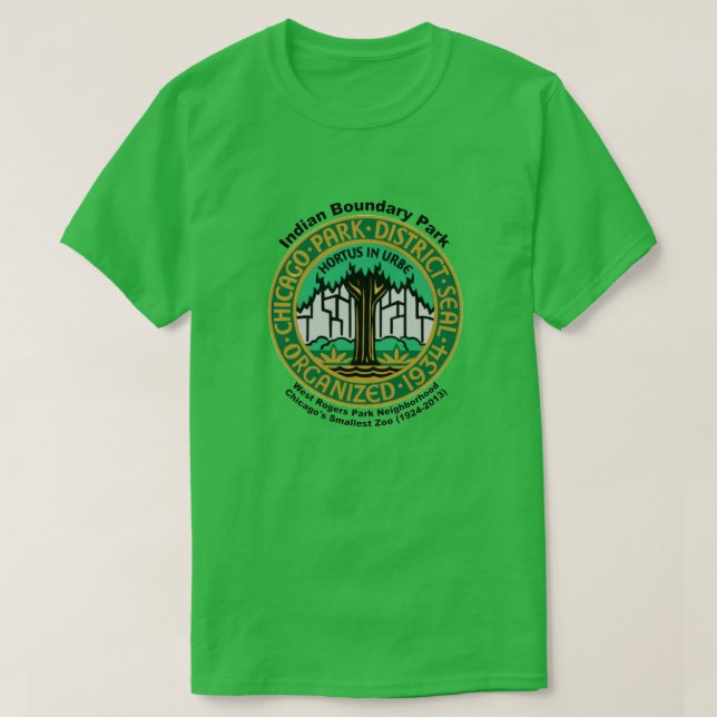 Chicago Park District, Indian Boundary Park Zoo T- T Shirt (Design framsida)