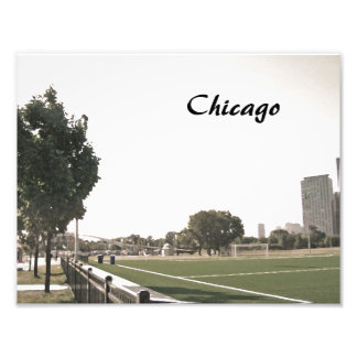 Chicago Park In Sepia Tones Fototryck