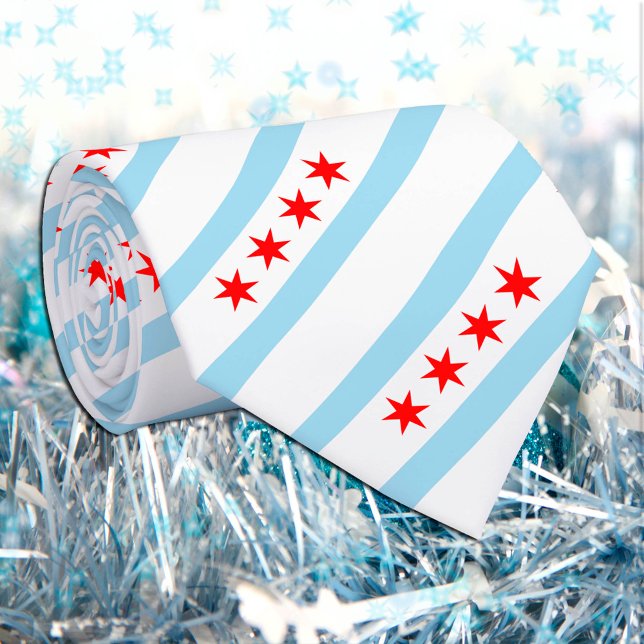 Chicago Patriotic Ties, Elegant Chicago Flagga Slips (Skapare uppladdad)