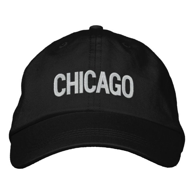 Chicago Personlig Justable Hat Broderad Keps (Framsida)